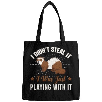 Discover Ferret Make Me Happy Pet Owner Lifetsyle Gift Idea Bags