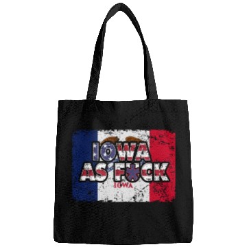 Discover America US Flag State Flag Iowa Bags