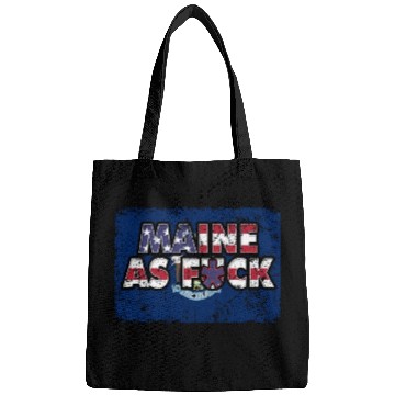 Discover America US Flag State Flag Maine Bags