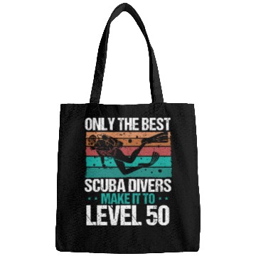 Discover Level 50 Year Old Scuba Diver 50th Birthday Diving Bags