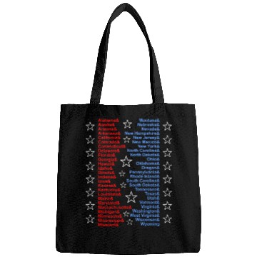 Discover Patriotic Fifty States Red White Blue Bags