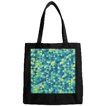 Discover Geometric Hexagon Pattern Blue Yellow Green Bags