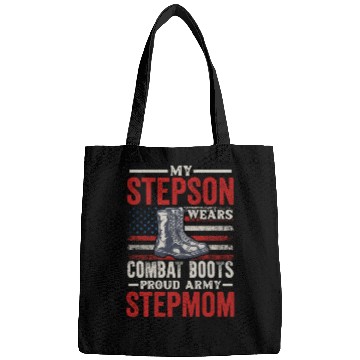 Discover My Step Son Wears Combat Boots Proud Army Stepmom Bags