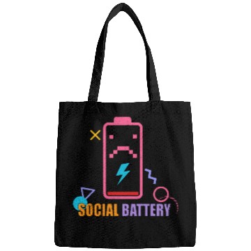 Discover Introverted 90s Style Vibe Social Battery Nineties Bags