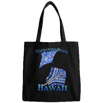 Discover Waimanalo Beach Vacation Tribal Stingrays Bags