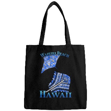 Discover Waikiki Beach Vacation Tribal Stingrays Bags