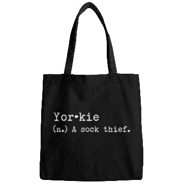 Discover A Sock Thief Yorkshire Terrier Bags
