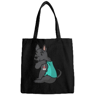 Discover I Love Mom Tattoo Scottish Terrier Bags