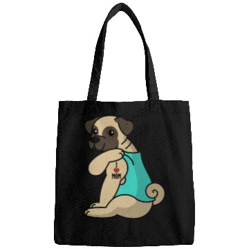 Discover I Love Mom Tattoo Pug Bags