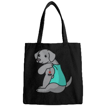 Discover I Love Mom Tattoo Weimaraner Bags