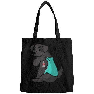 Discover I Love Mom Tattoo Newfoundland Dog Bags
