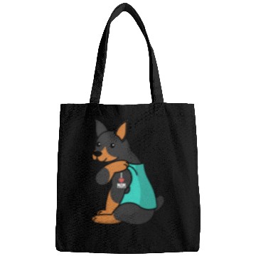 Discover I Love Mom Tattoo Doberman Bags
