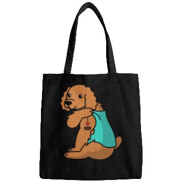 Discover I Love Mom Tattoo Cocker Spaniel Bags