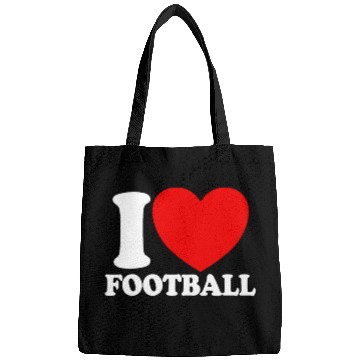 Discover I Love Football Red Heart Football Lover Football Bags