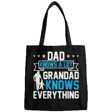 Discover Dad Knows A Lot Grandad Knows Everything Bags