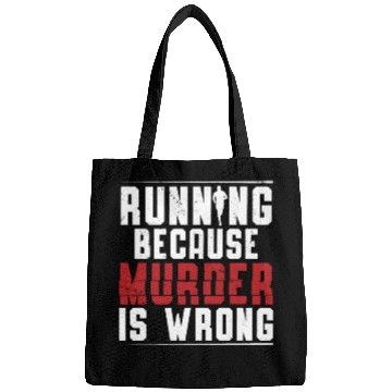 Discover Running Because Murder Is Wrong Runner Marathon Bags