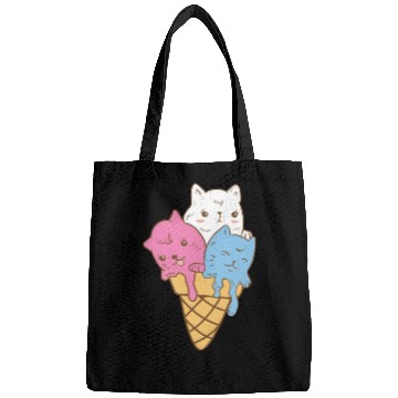 Discover Cute Ice Cream Cats Cat Lover Gift Idea Bags