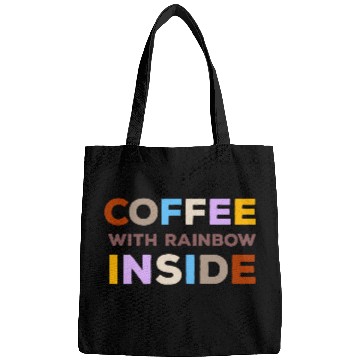 Discover Coffee With Rainbow Inside Typography Bags
