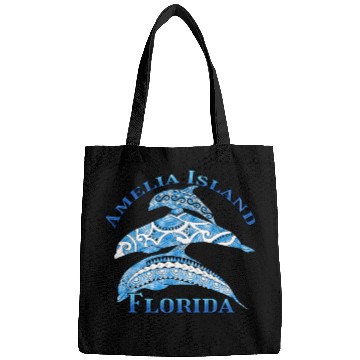 Discover Amelia Island Florida Vacation Tribal Dolphins Bags