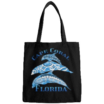 Discover Cape Coral Florida Vacation Tribal Dolphins Bags
