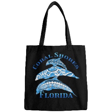 Discover Coral Shores Florida Vacation Tribal Dolphins Bags