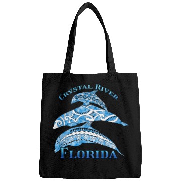 Discover Crystal River Florida Vacation Tribal Dolphins Bags