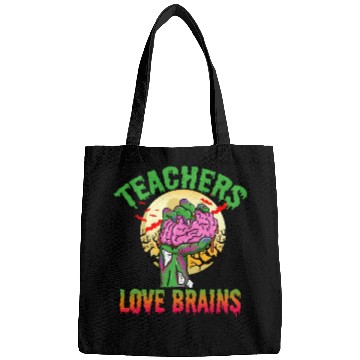 Discover Teachers Love Brains For Halloween Bags