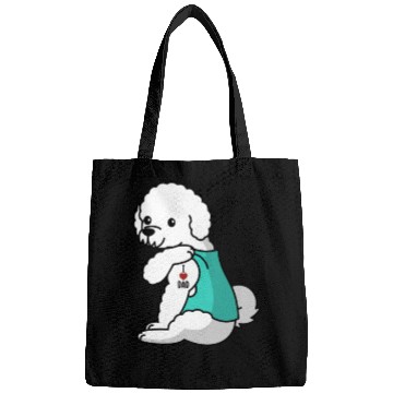 Discover I Love Dad Bichon Frise Bags