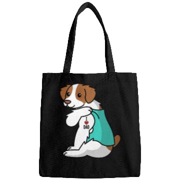 Discover I Love Dad Brittany Spaniel Bags