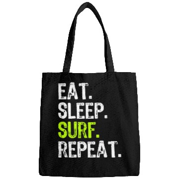 Discover Eat Sleep Surf Repeat Surfing Surfer Funny Cool Bags