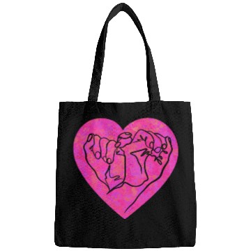 Discover Hands gesture in heart shape girly Bags