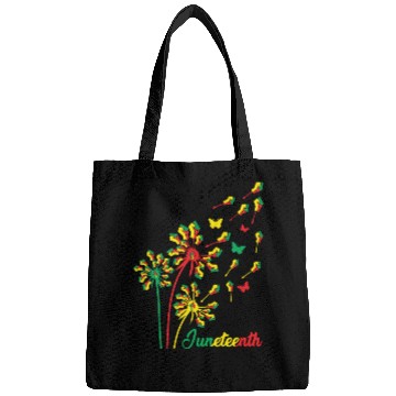 Discover Dandelion Flower With Flying Fists Juneteenth Cele Bags