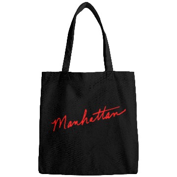 Discover Manhattan handwritten red New York City Bags