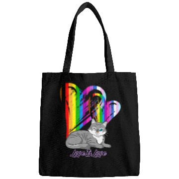 Discover Love Is Love Cat - LGBTQ+ Pet Owner Bags