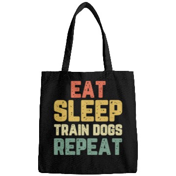 Discover Eat Sleep Train Dogs Trainer Training Gift Vintage Bags