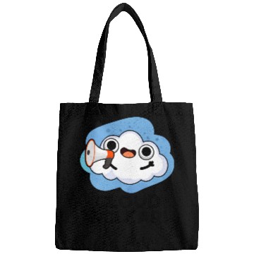 Discover Cloud And Clear Funny Weather Pun Bags