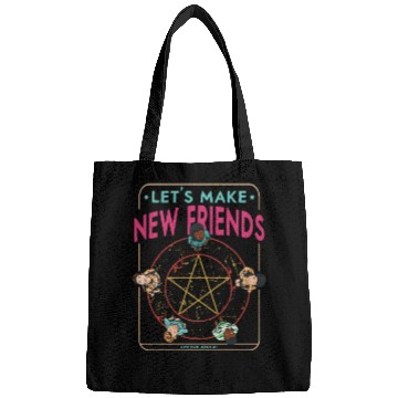 Discover Let's Make New Friends, Retro Occult Wiccan Bags