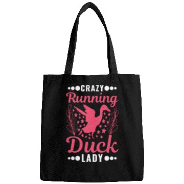 Discover Crazy Running Duck Lady Bottle Bags