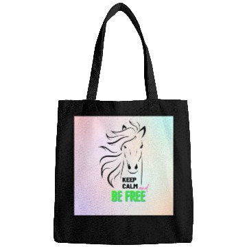 Discover Keep calm and be free, horse cute Bags