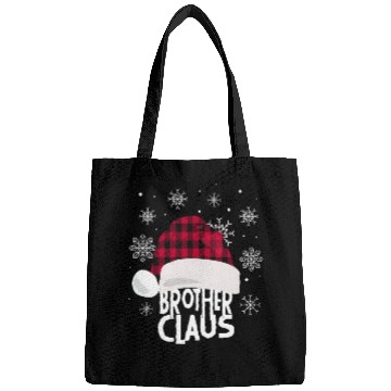 Discover Brother Claus Christmas Buffalo Plaid Santa Hat Bags