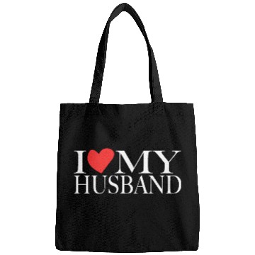 Discover I love my husband Bags
