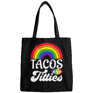 Discover Tacos and Titties Funny LGBT Gay Pride Gifts Bags
