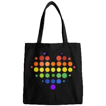Discover Rainbow Flag Heart Bags