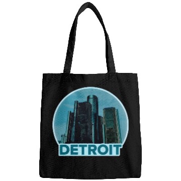 Discover Detroit Michigan Skyline Bags