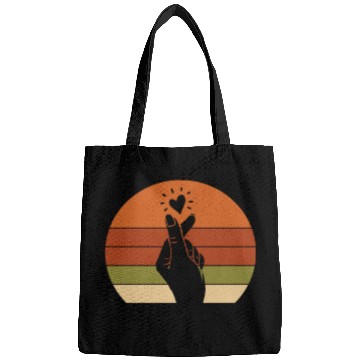 Discover K-Pop K-Drama Finger Heart Retro Bags