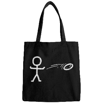Discover Stick Man Playing Disc Golf Frisbee Golfing Golfer Bags