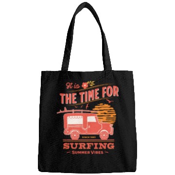 Discover Retro Surfing Design – Summer Beach Vibes. Bags