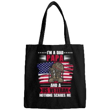 Discover US Veteran Dad American Flag Patriotic Bags