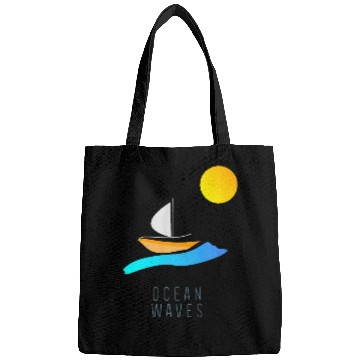 Discover Ocean Waves Sailing Yachting Abstract Bags