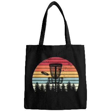 Discover Disc Golf Retro Distressed Trees Sunset Bags